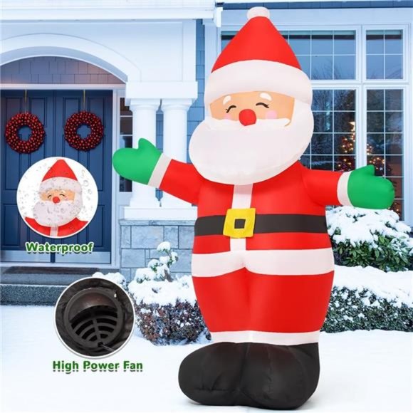 5 FT Christmas Inflatables Santa Claus Outdoor Decorations...